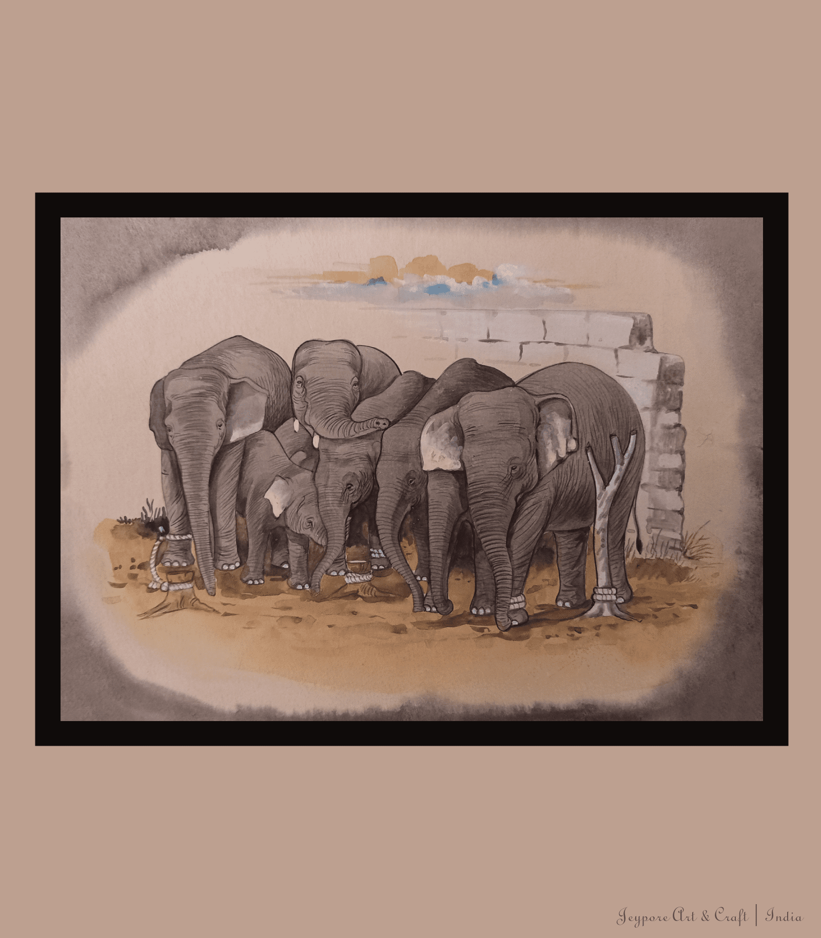 handmade elephant painting
