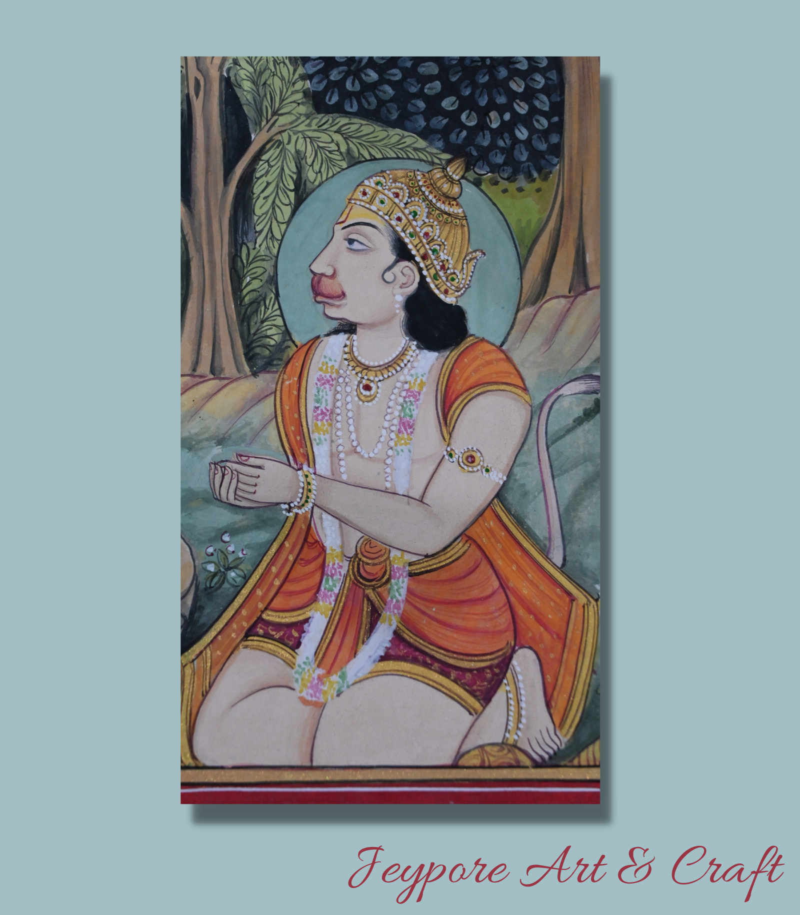 Lord Hanuman Miniature Painting