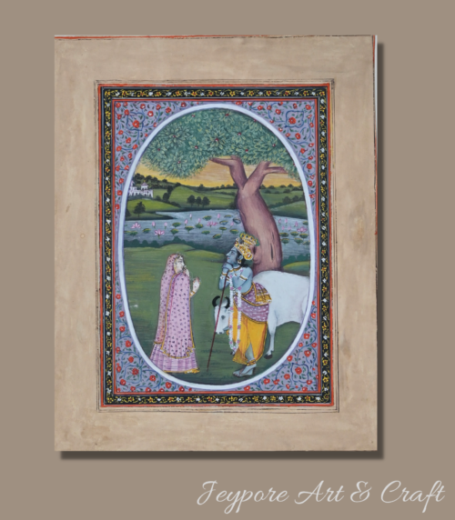 Lord Radha Krishna Miniature Painting