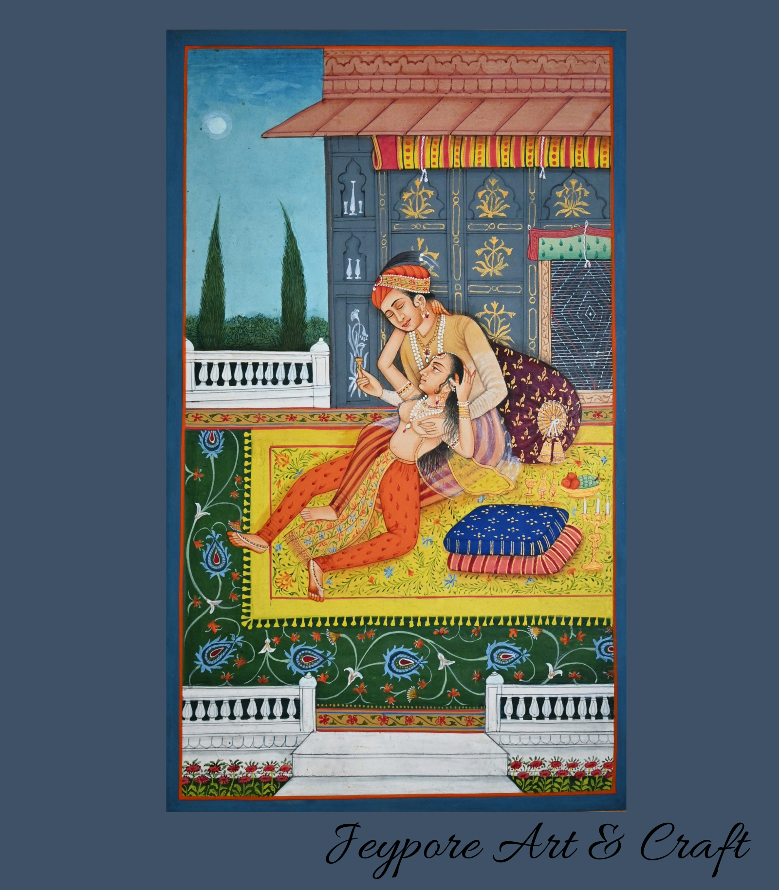 Mughal Badshah Harem Painting