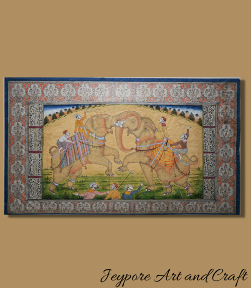 Handmade Indian Village Scene Painting